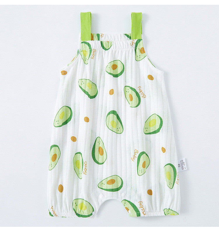 Baby Sling Bag & Sleeveless One-piece Romper Set