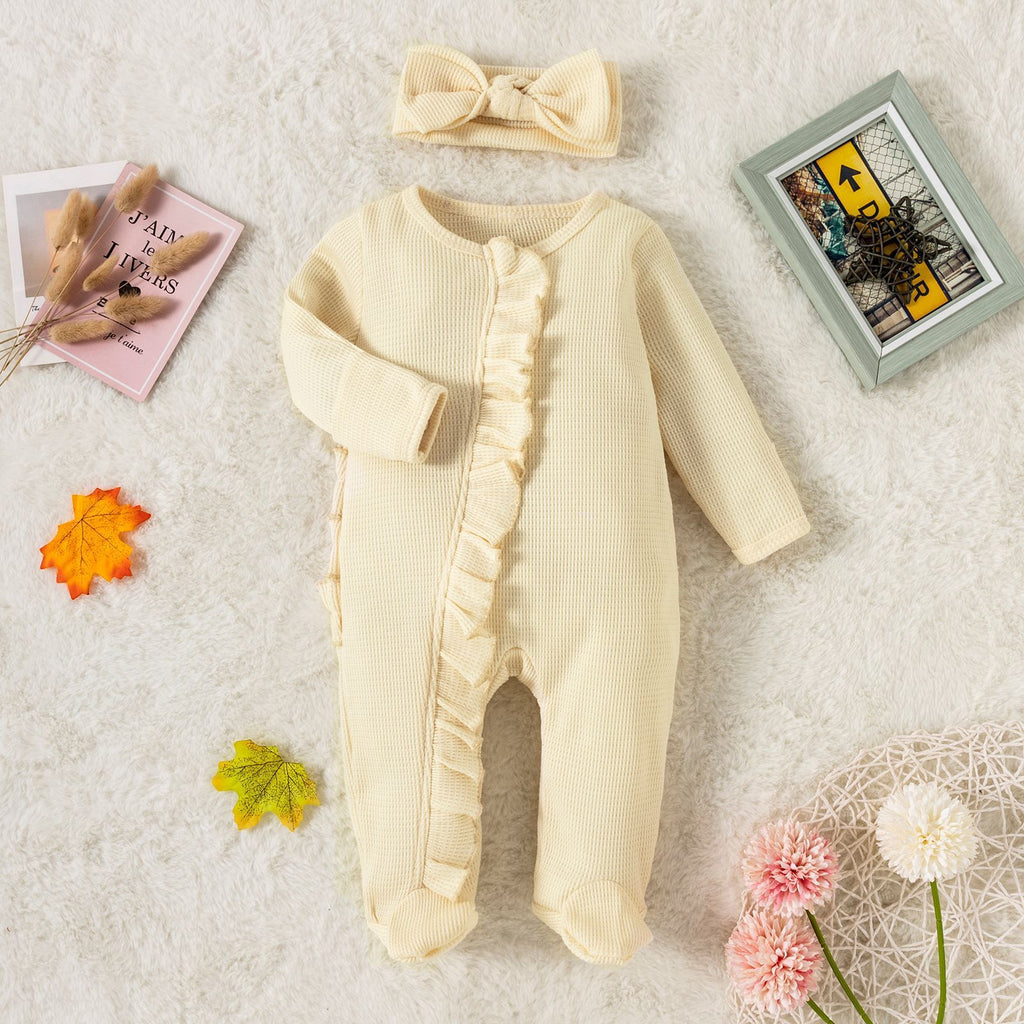 Zipper Lace Candy Color Pit Strip Cloth Foot Romper