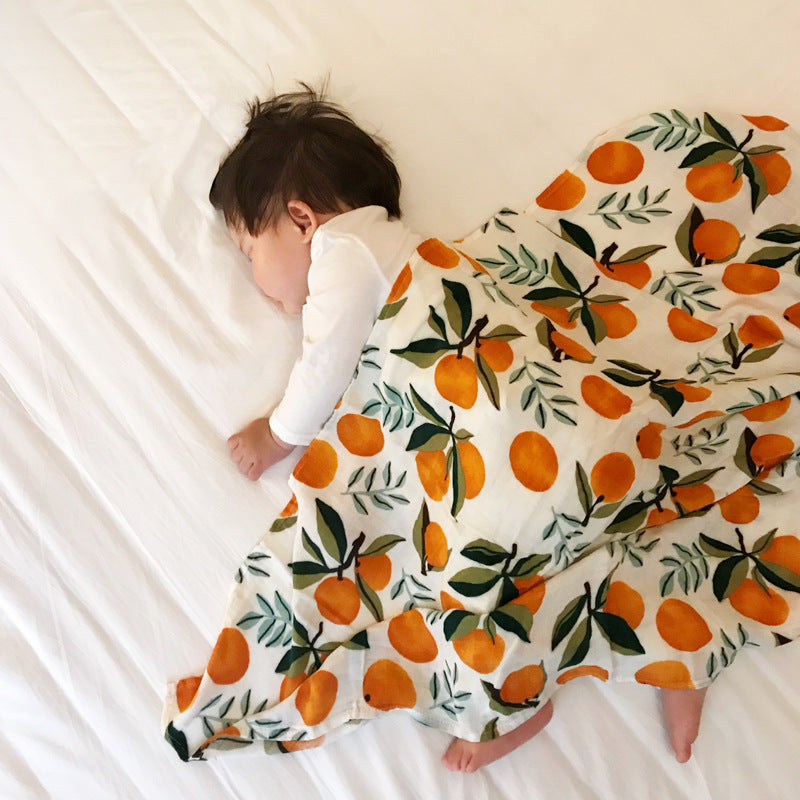 Bamboo Baby Blanket Towel – Double-Layer Muslin for Newborns