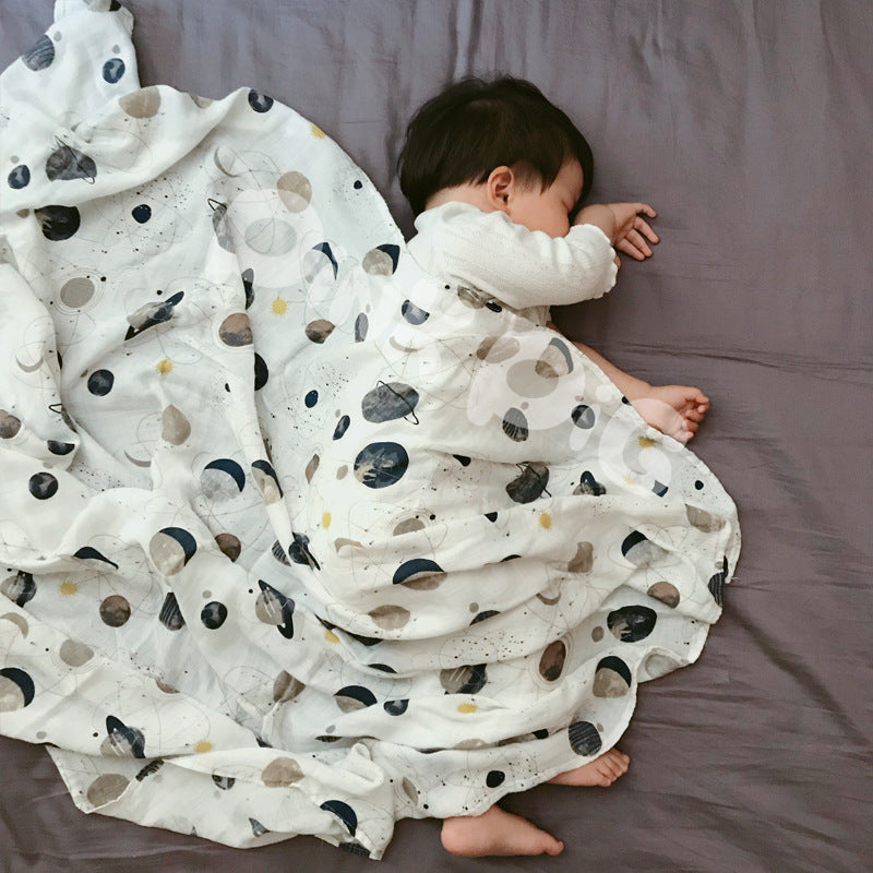 Bamboo Baby Blanket Towel – Double-Layer Muslin for Newborns