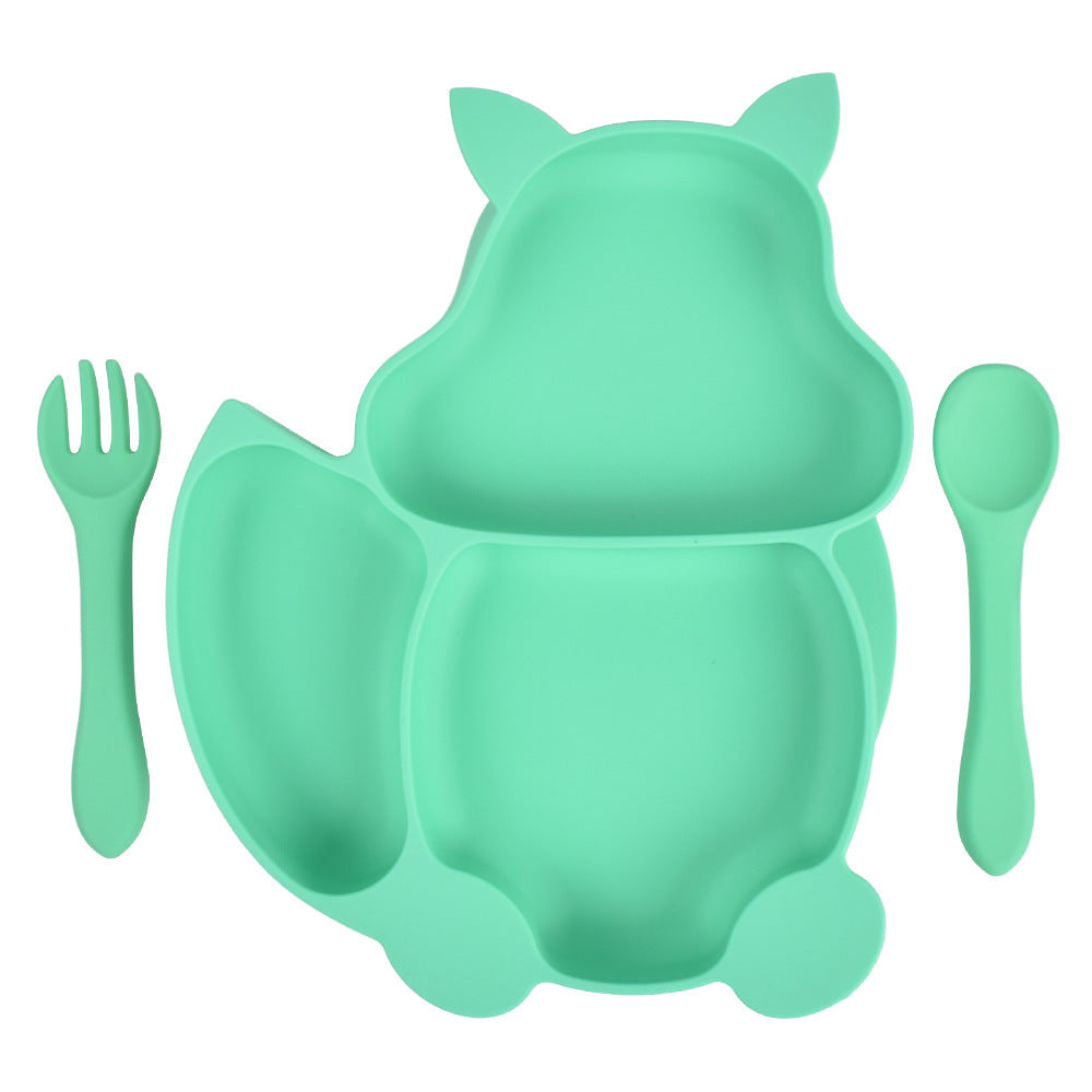 Baby Silicone Feeding Bowl & Spoon Set – Non-Slip Kids’ Dinner Plate