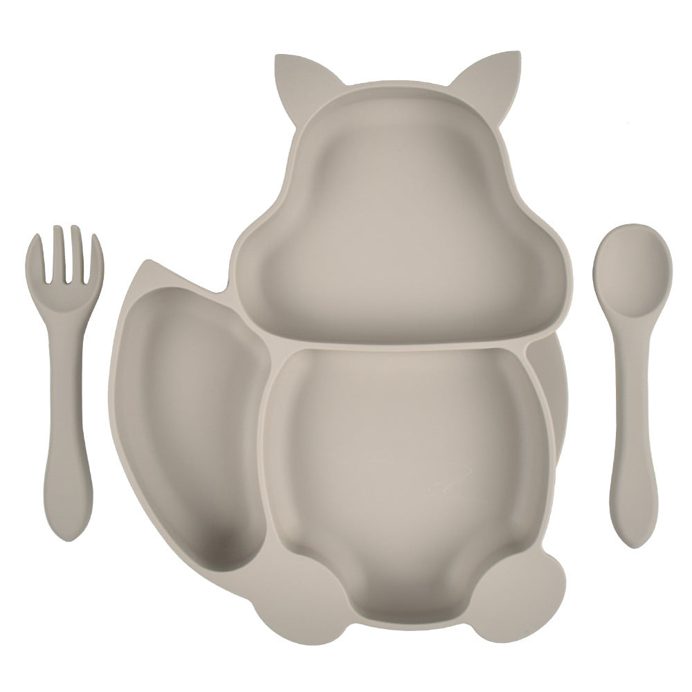 Baby Silicone Feeding Bowl & Spoon Set – Non-Slip Kids’ Dinner Plate