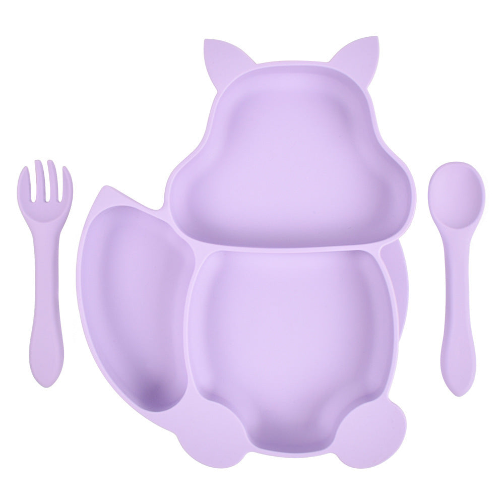 Baby Silicone Feeding Bowl & Spoon Set – Non-Slip Kids’ Dinner Plate