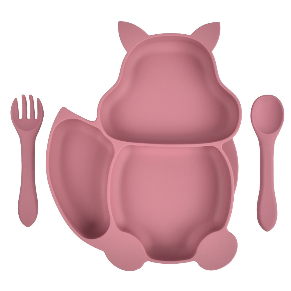 Baby Silicone Feeding Bowl & Spoon Set – Non-Slip Kids’ Dinner Plate
