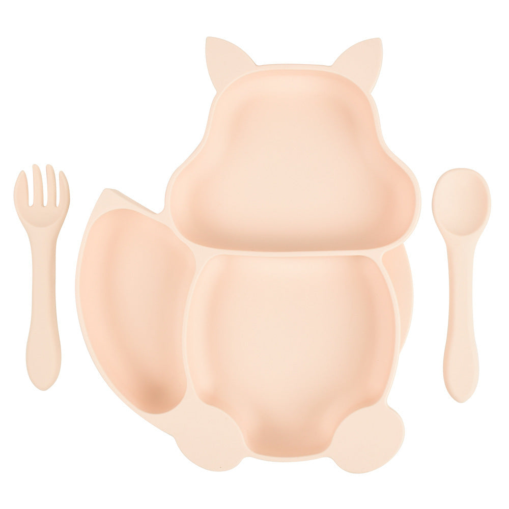Baby Silicone Feeding Bowl & Spoon Set – Non-Slip Kids’ Dinner Plate