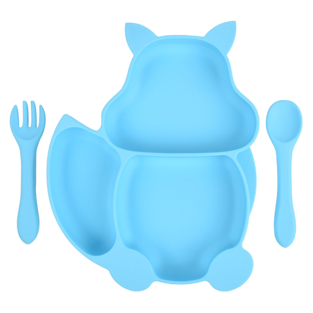 Baby Silicone Feeding Bowl & Spoon Set – Non-Slip Kids’ Dinner Plate