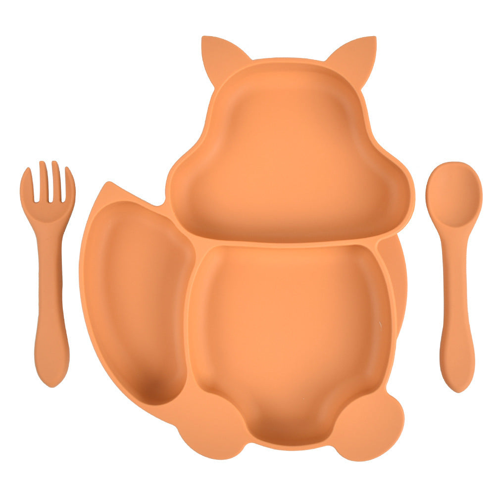 Baby Silicone Feeding Bowl & Spoon Set – Non-Slip Kids’ Dinner Plate