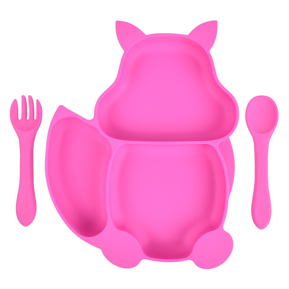 Baby Silicone Feeding Bowl & Spoon Set – Non-Slip Kids’ Dinner Plate