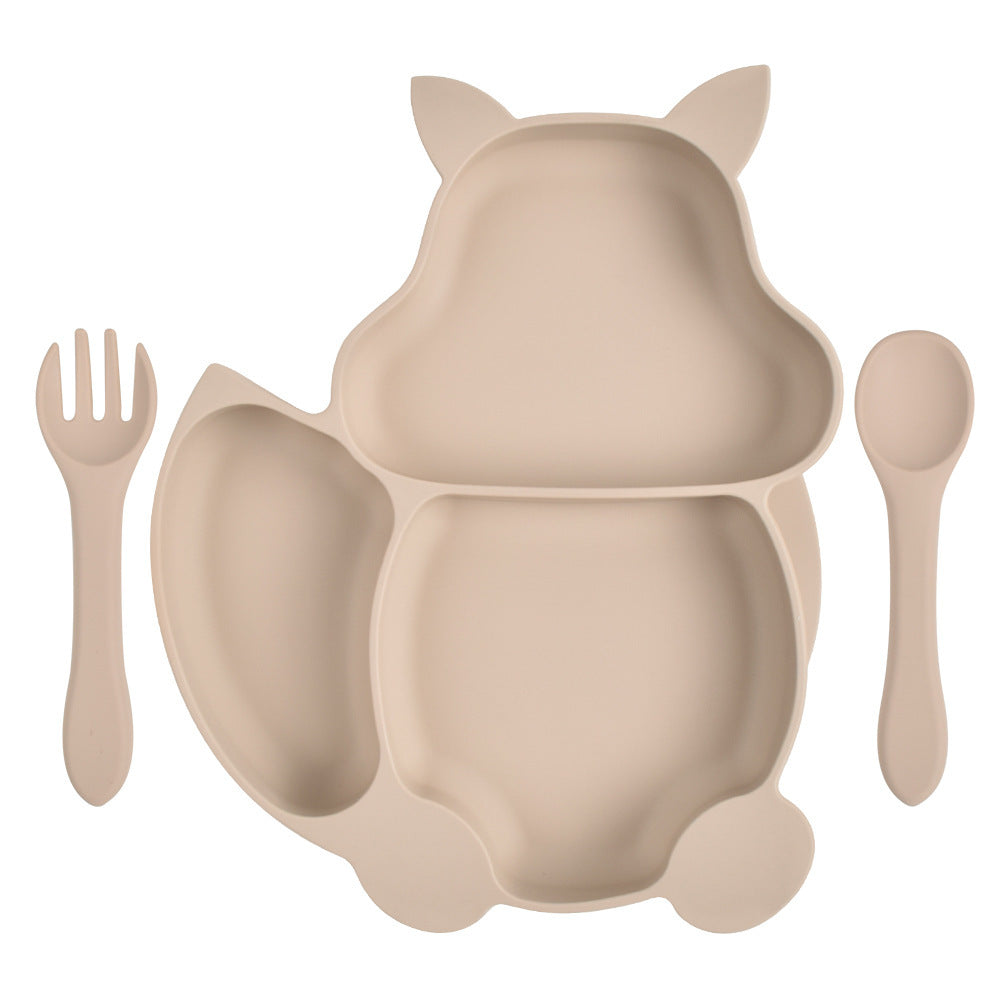 Baby Silicone Feeding Bowl & Spoon Set – Non-Slip Kids’ Dinner Plate