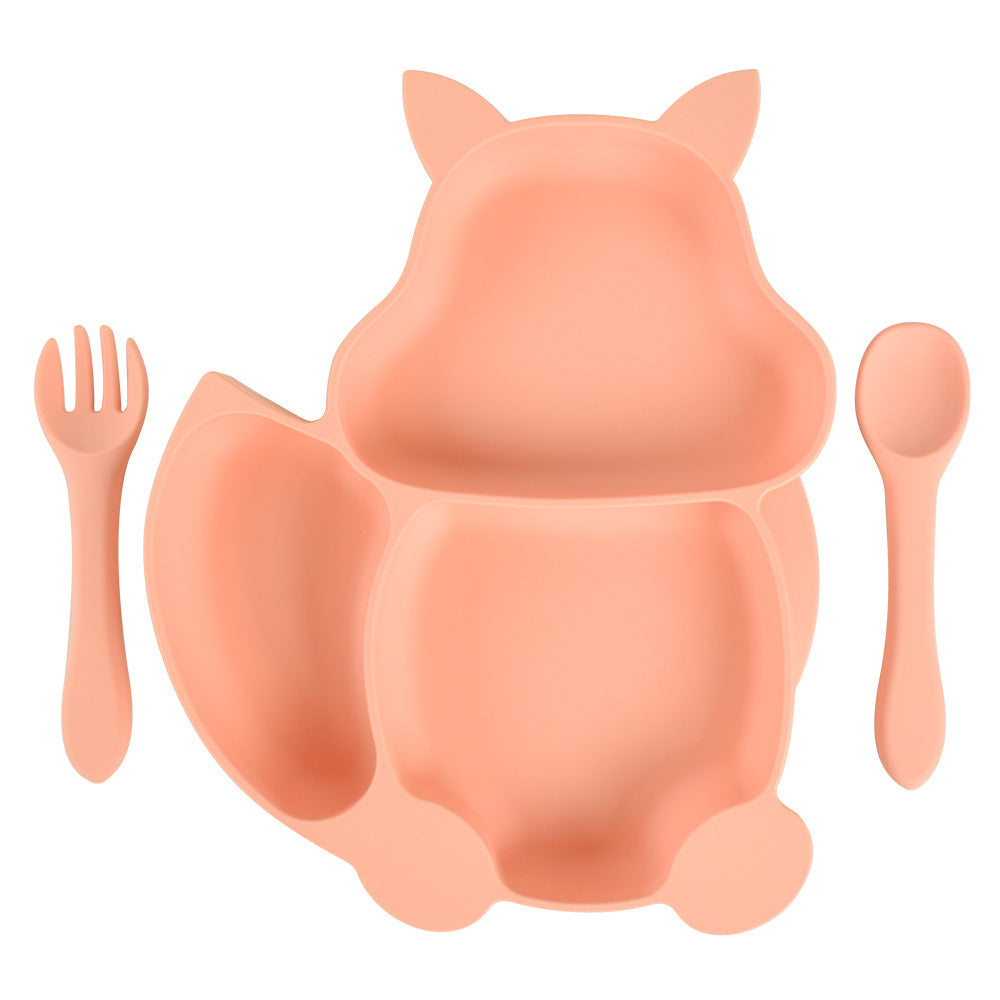 Baby Silicone Feeding Bowl & Spoon Set – Non-Slip Kids’ Dinner Plate