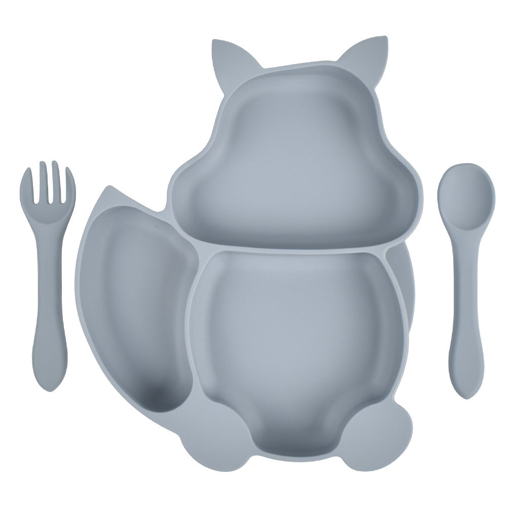 Baby Silicone Feeding Bowl & Spoon Set – Non-Slip Kids’ Dinner Plate