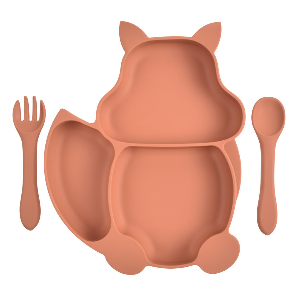 Baby Silicone Feeding Bowl & Spoon Set – Non-Slip Kids’ Dinner Plate