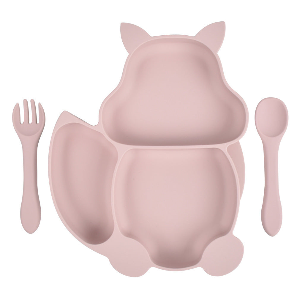 Baby Silicone Feeding Bowl & Spoon Set – Non-Slip Kids’ Dinner Plate