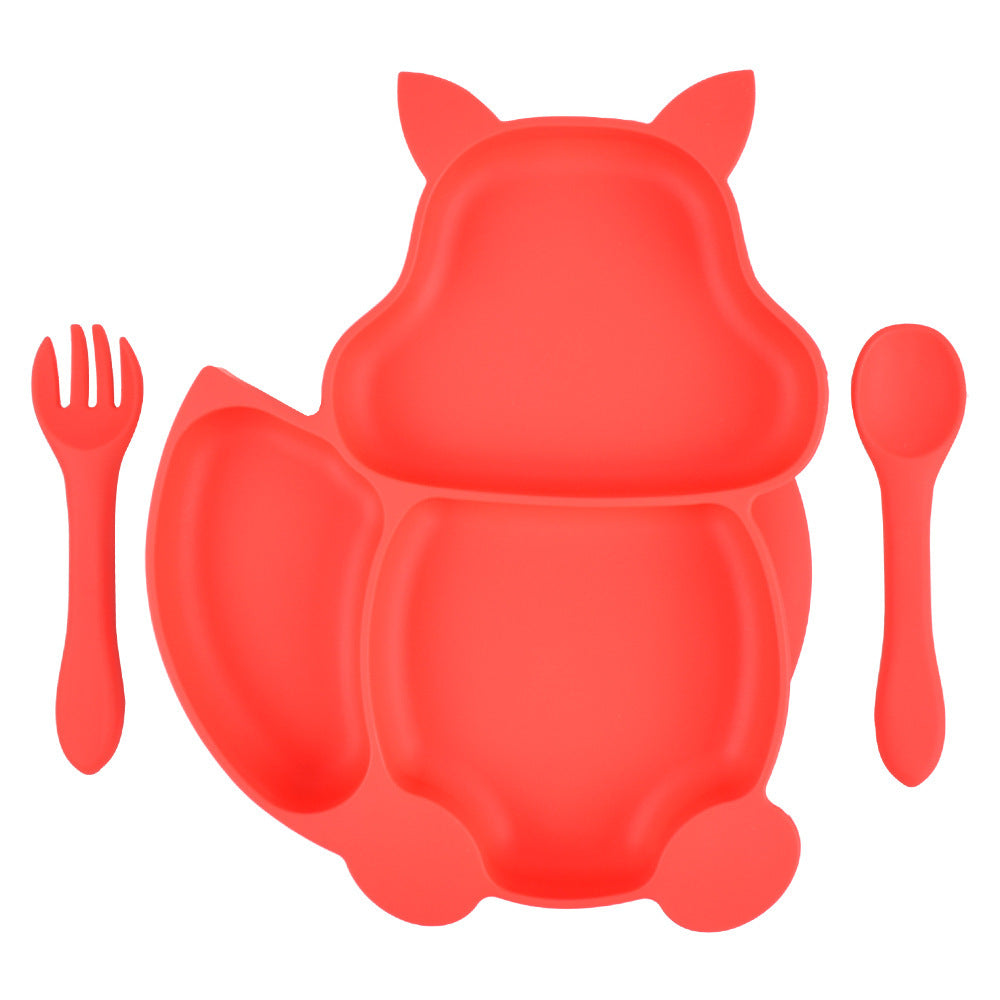 Baby Silicone Feeding Bowl & Spoon Set – Non-Slip Kids’ Dinner Plate