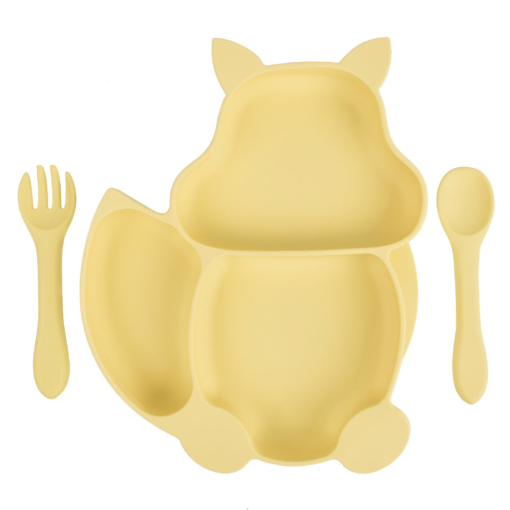 Baby Silicone Feeding Bowl & Spoon Set – Non-Slip Kids’ Dinner Plate