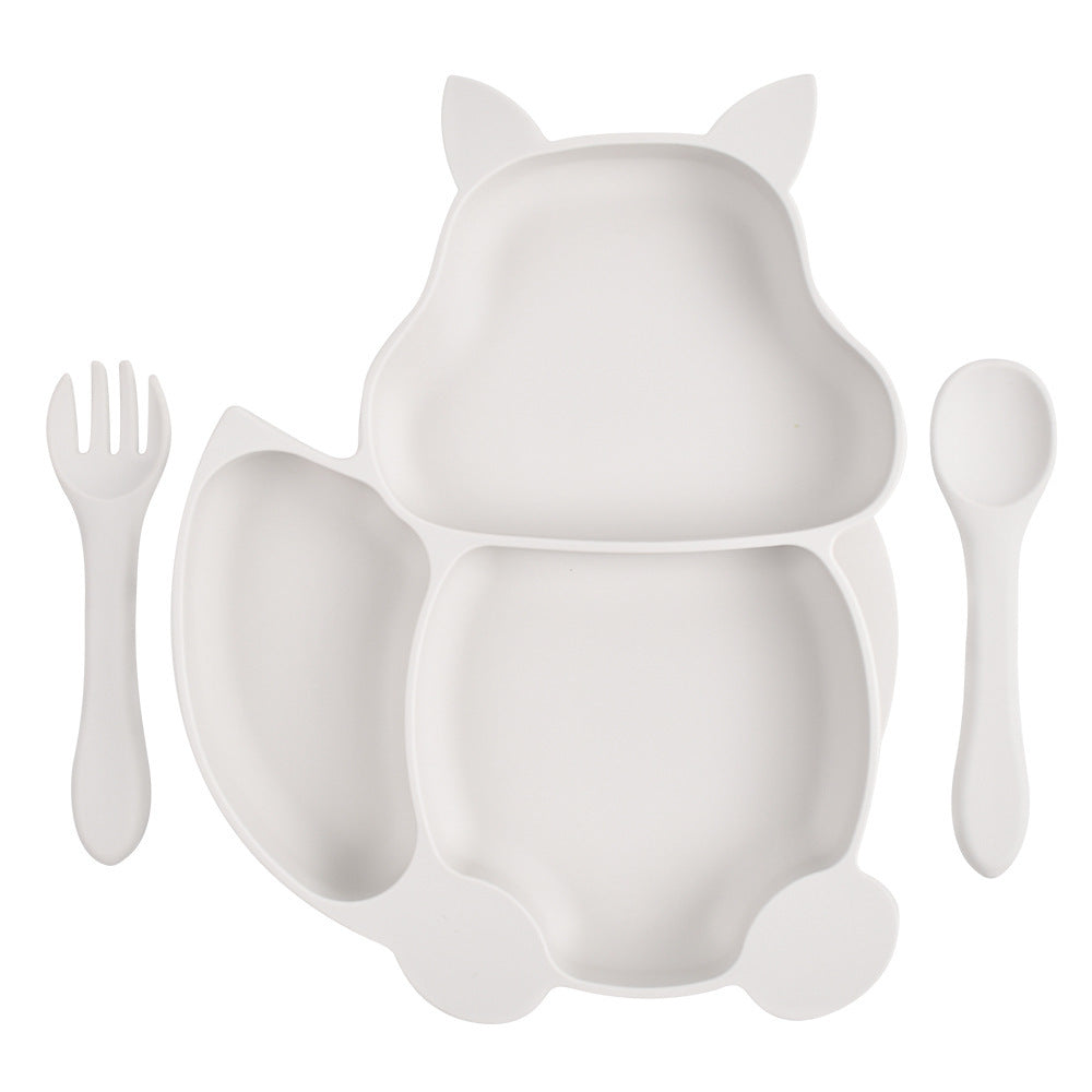 Baby Silicone Feeding Bowl & Spoon Set – Non-Slip Kids’ Dinner Plate