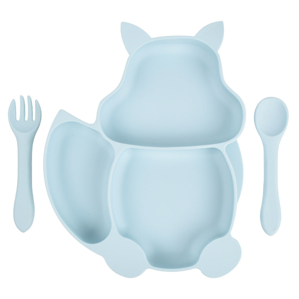 Baby Silicone Feeding Bowl & Spoon Set – Non-Slip Kids’ Dinner Plate