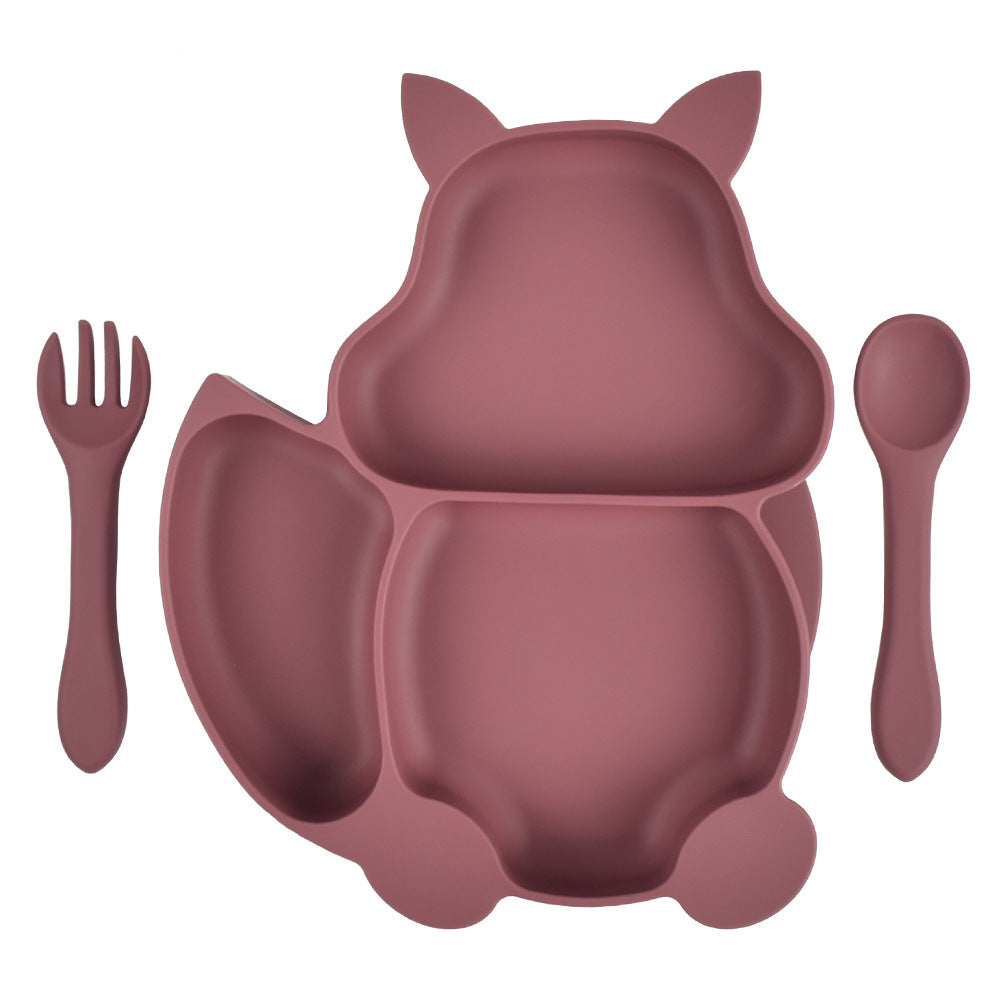 Baby Silicone Feeding Bowl & Spoon Set – Non-Slip Kids’ Dinner Plate