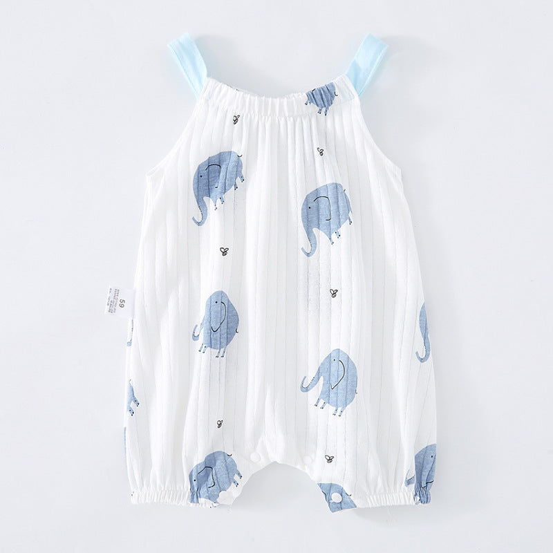 Baby Sling Bag & Sleeveless One-piece Romper Set