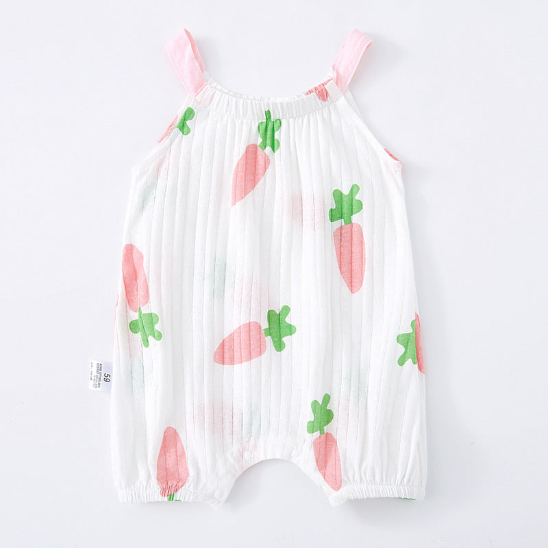 Baby Sling Bag & Sleeveless One-piece Romper Set