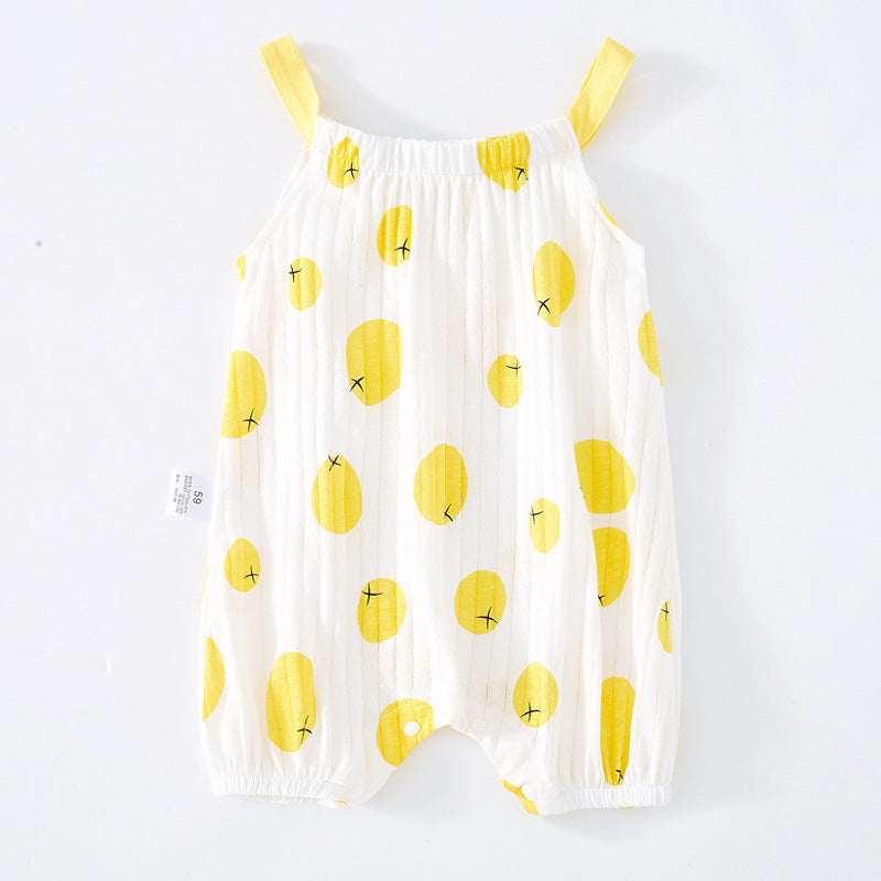 Baby Sling Bag & Sleeveless One-piece Romper Set