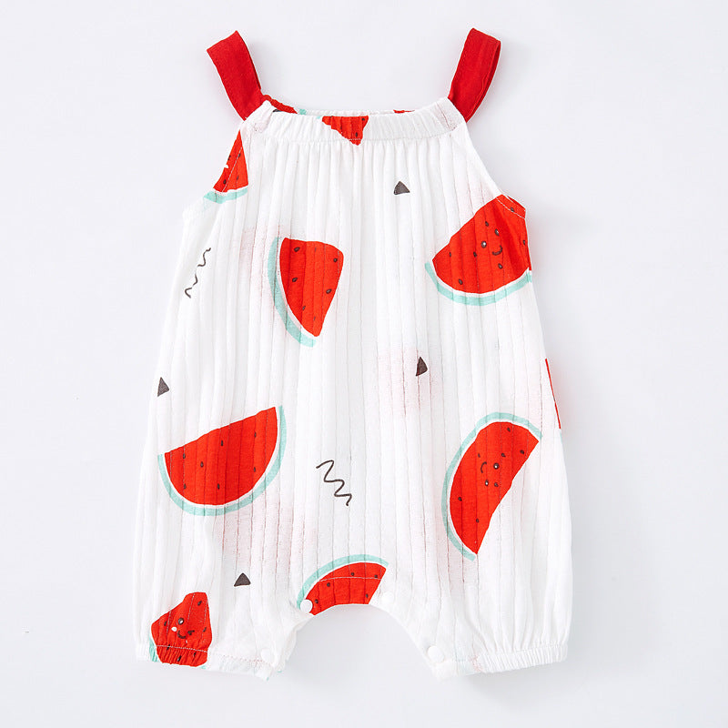 Baby Sling Bag & Sleeveless One-piece Romper Set