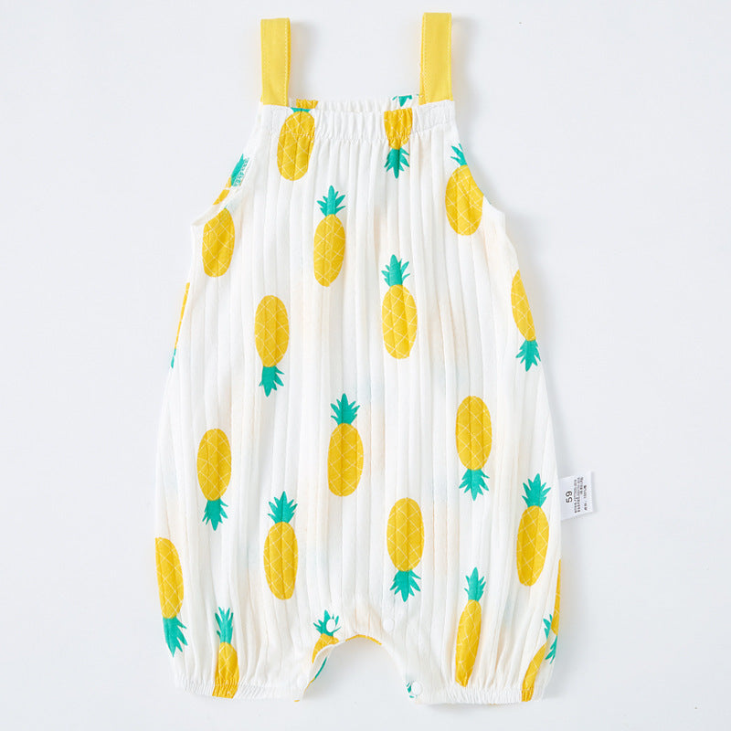 Baby Sling Bag & Sleeveless One-piece Romper Set