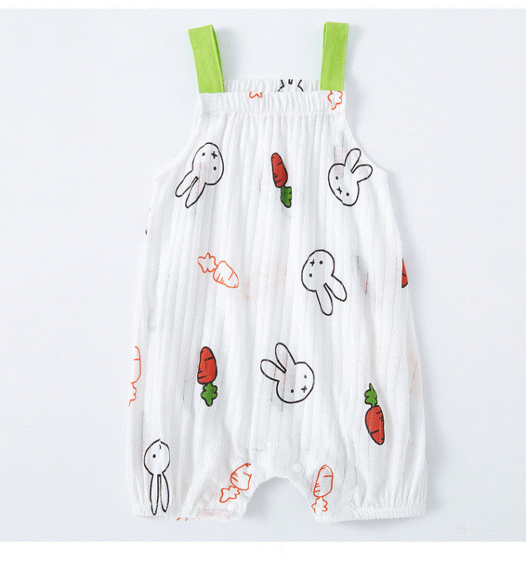 Baby Sling Bag & Sleeveless One-piece Romper Set