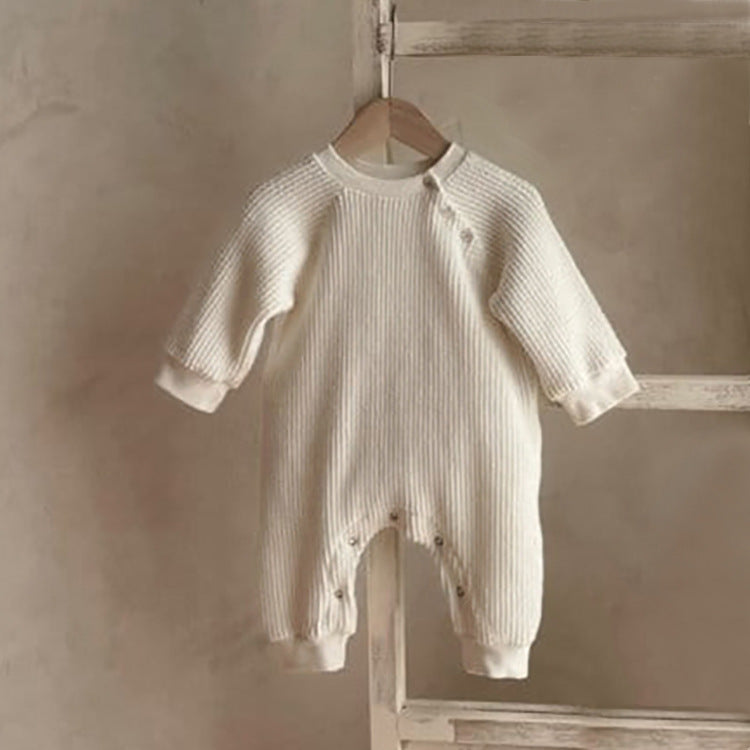 Autumn Baby Waffle Long Jumpsuit