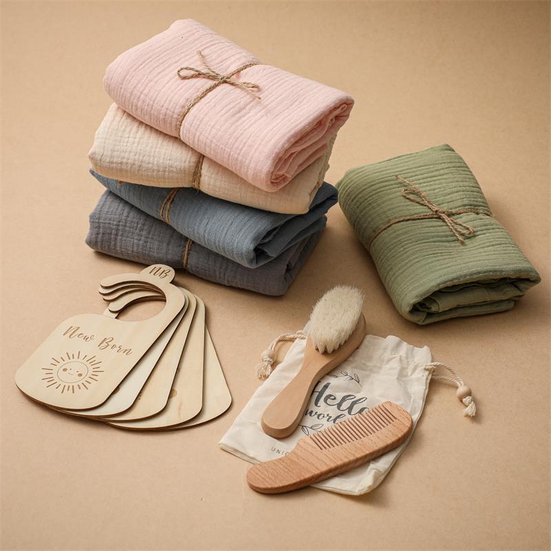 Baby Gift Set – Gentle Wool Brush & Towel for Newborns