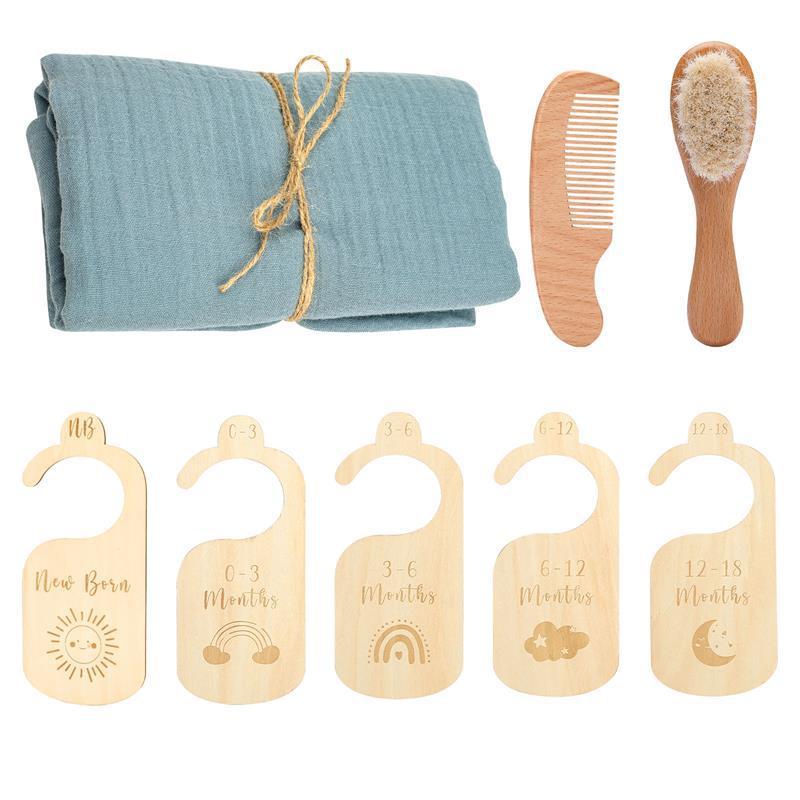 Baby Gift Set – Gentle Wool Brush & Towel for Newborns