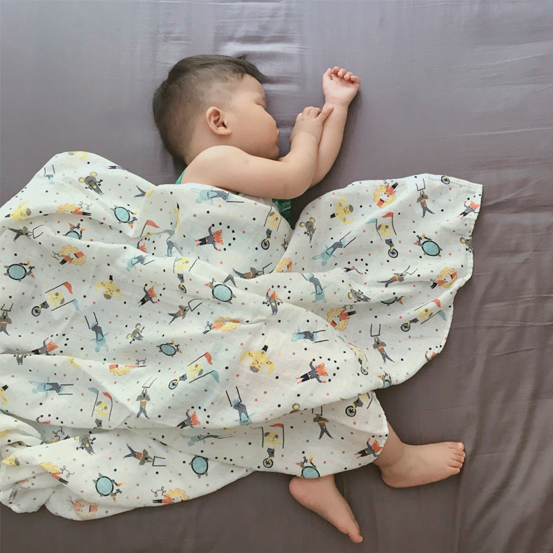 Bamboo Baby Blanket Towel – Double-Layer Muslin for Newborns