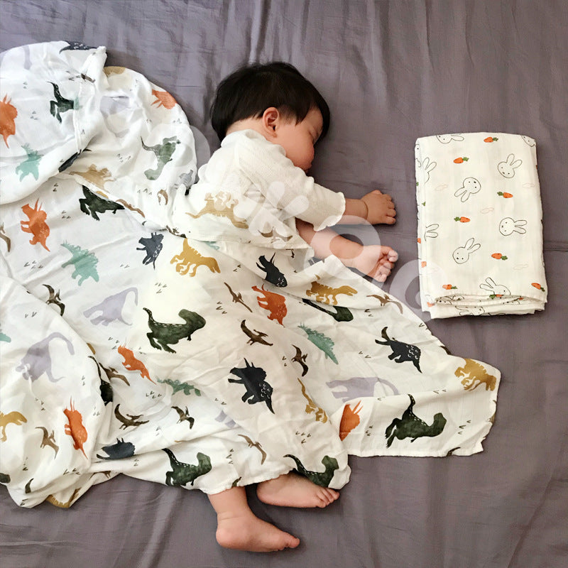 Bamboo Baby Blanket Towel – Double-Layer Muslin for Newborns