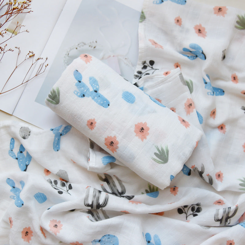 Bamboo Baby Blanket Towel – Double-Layer Muslin for Newborns