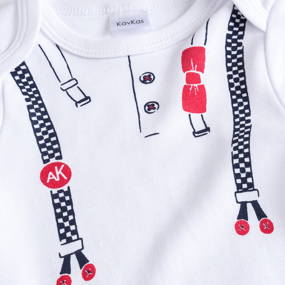 Autumn baby harness cotton jumpsuit baby clothes