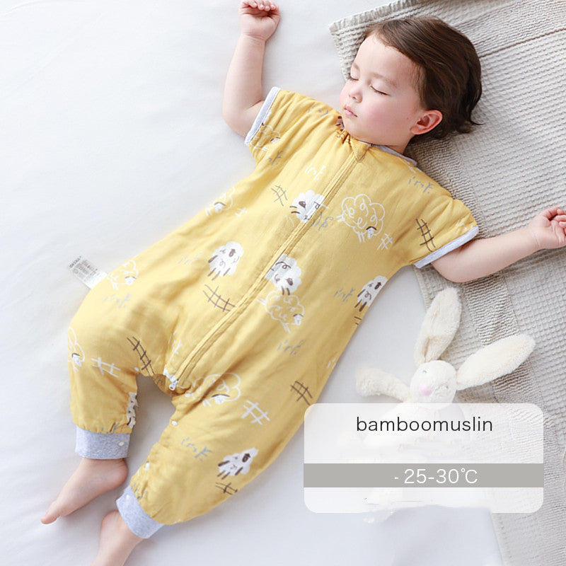Baby Bamboo Cotton Gauze Sleeping Bag – Lightweight & Breathable Wearable Blanket