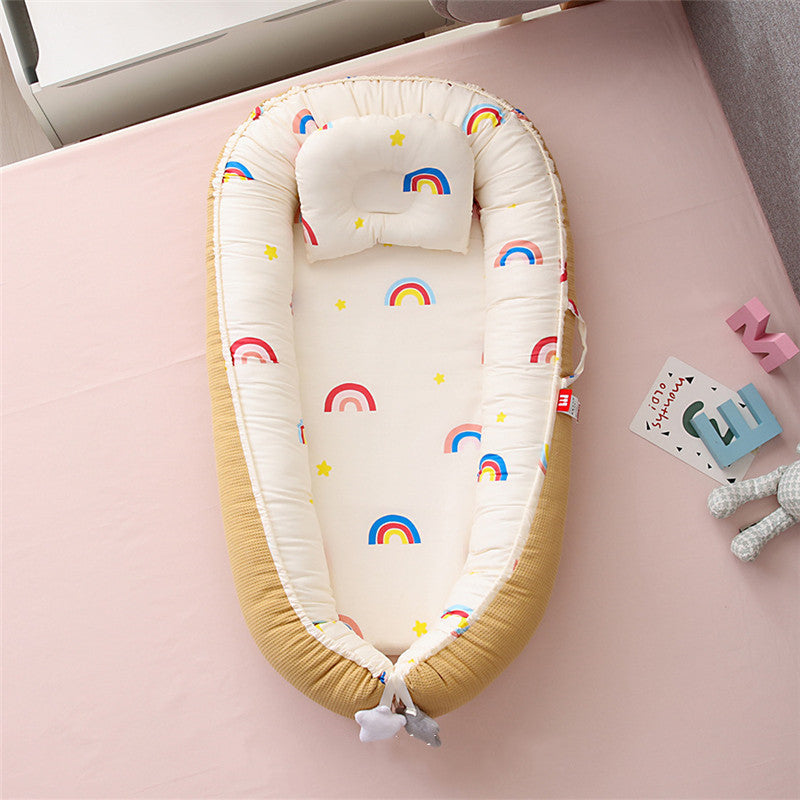 Honeycomb Breathable Foldable Detachable And Washable Portable Crib