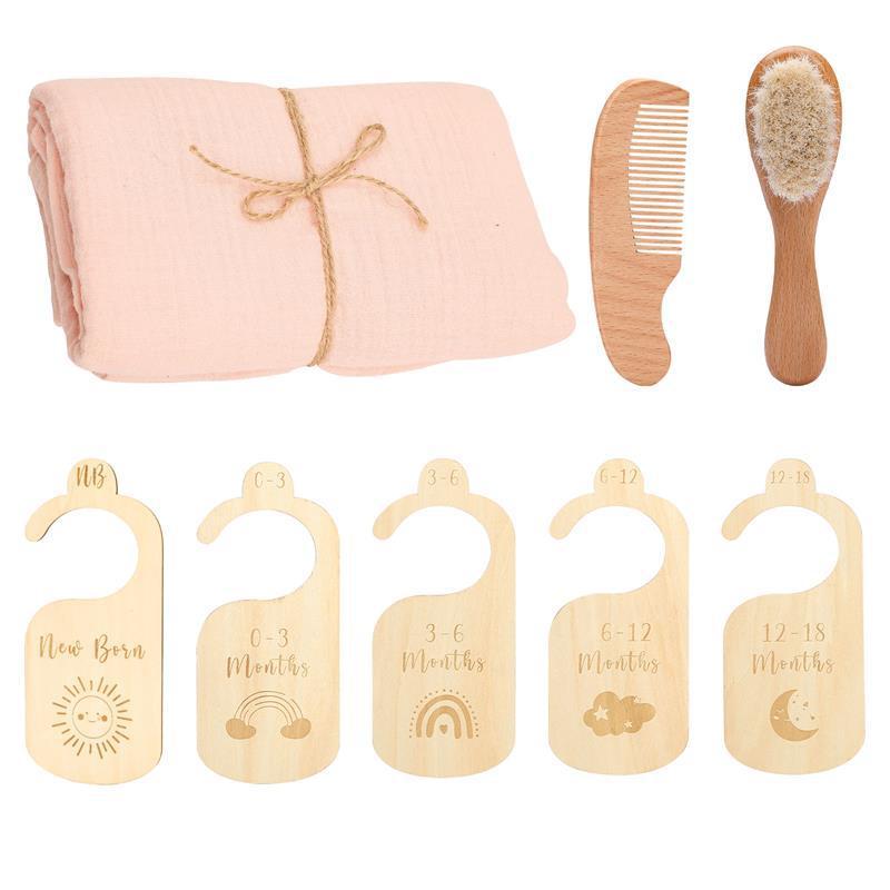 Baby Gift Set – Gentle Wool Brush & Towel for Newborns