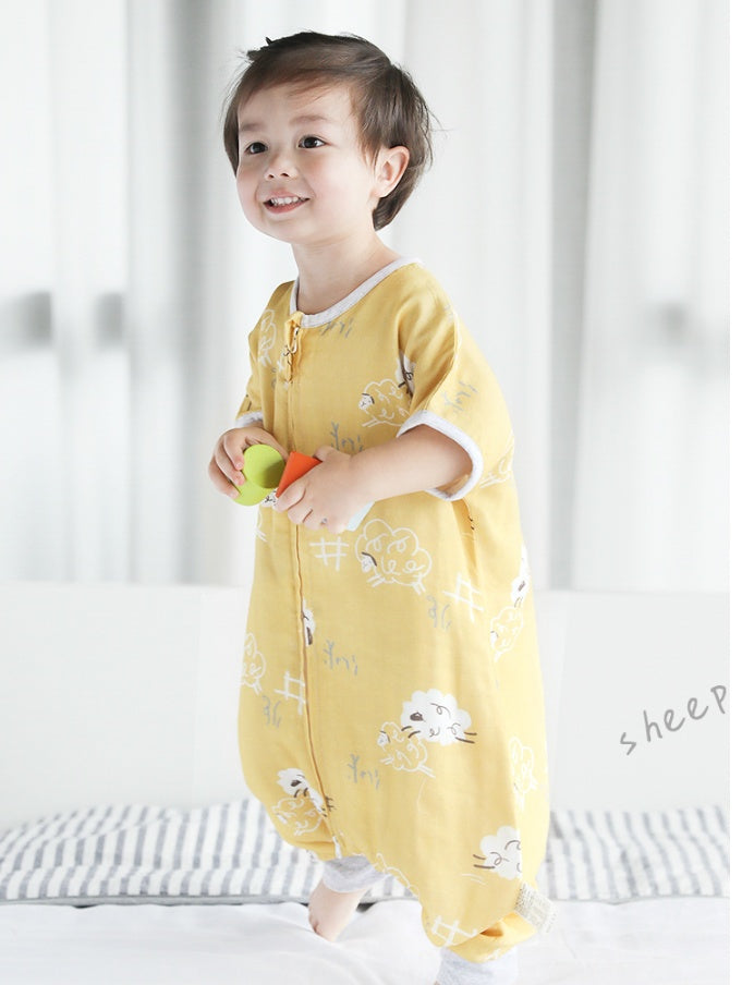 Baby Bamboo Cotton Gauze Sleeping Bag – Lightweight & Breathable Wearable Blanket