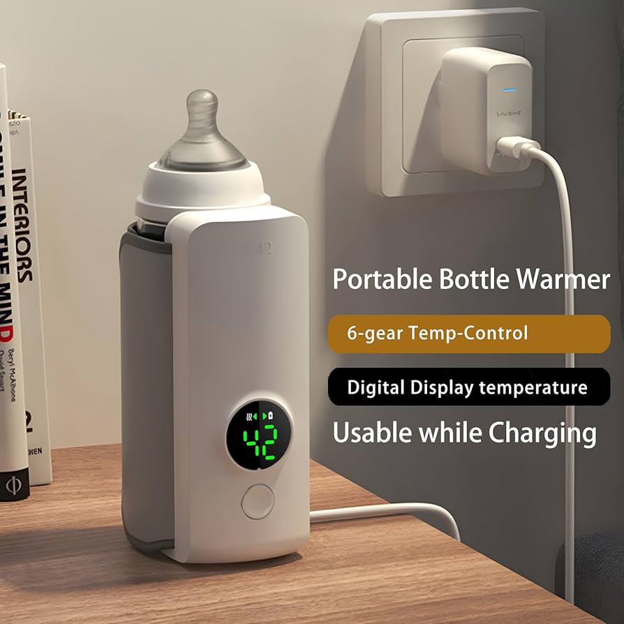 Portable Wireless Baby Bottle Warmer – USB Rechargeable Milk Heating Bag