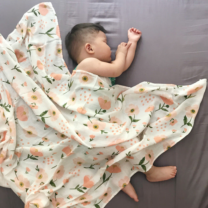 Bamboo Baby Blanket Towel – Double-Layer Muslin for Newborns