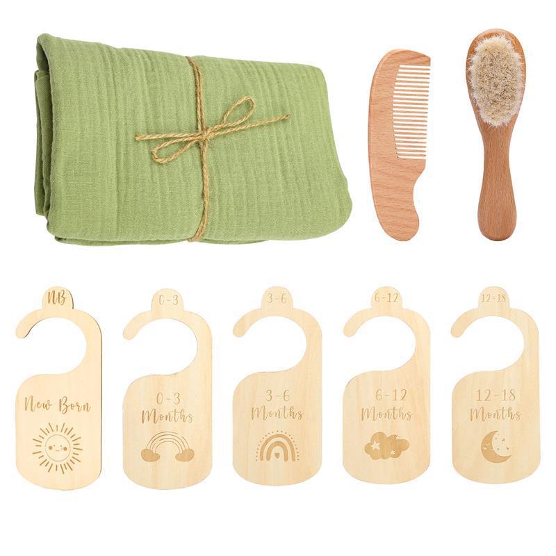 Baby Gift Set – Gentle Wool Brush & Towel for Newborns