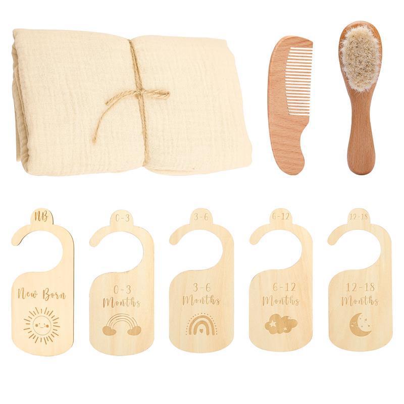 Baby Gift Set – Gentle Wool Brush & Towel for Newborns