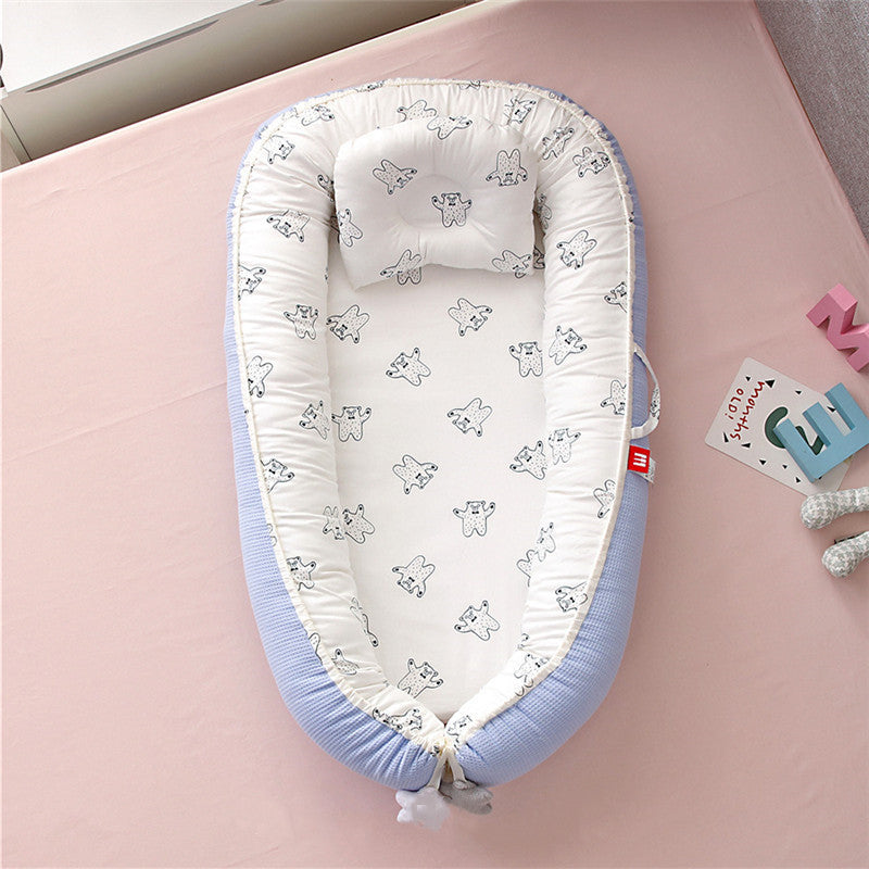 Honeycomb Breathable Foldable Detachable And Washable Portable Crib