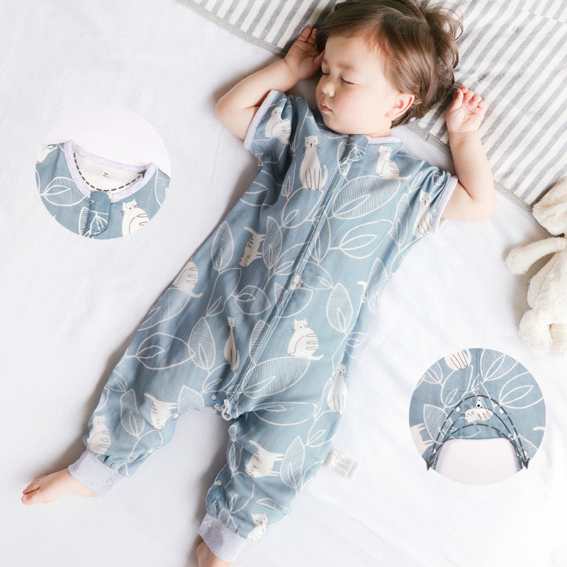 Baby Bamboo Cotton Gauze Sleeping Bag – Lightweight & Breathable Wearable Blanket