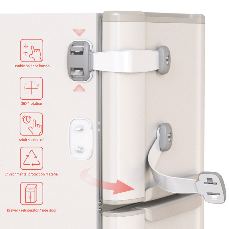 Baby Safety Cabinet & Drawer Locks – No-Drill, Anti-Pinch Door Locks for Kids