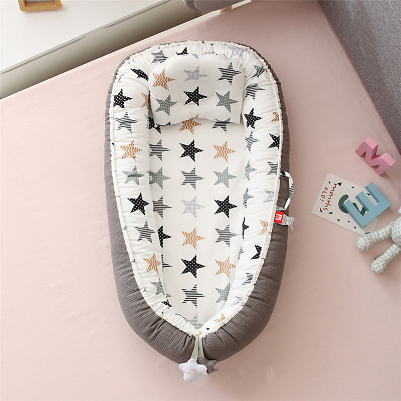 Honeycomb Breathable Foldable Detachable And Washable Portable Crib