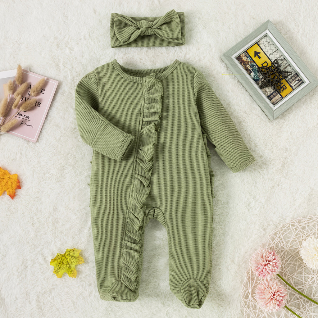 Zipper Lace Candy Color Pit Strip Cloth Foot Romper