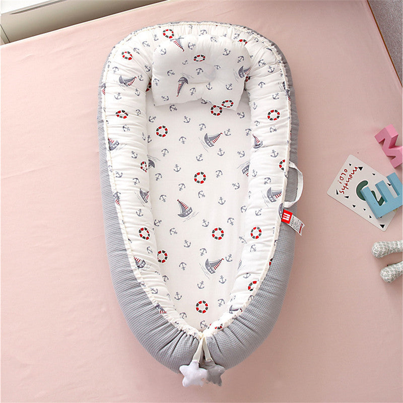 Honeycomb Breathable Foldable Detachable And Washable Portable Crib